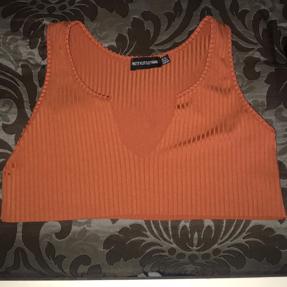 PLT crop top v cut